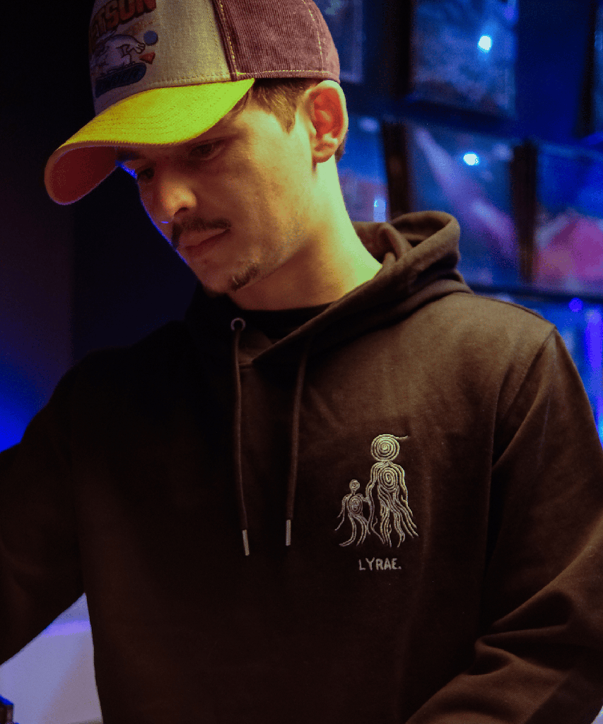 Sweat Capuche - Lyrae Cover noir